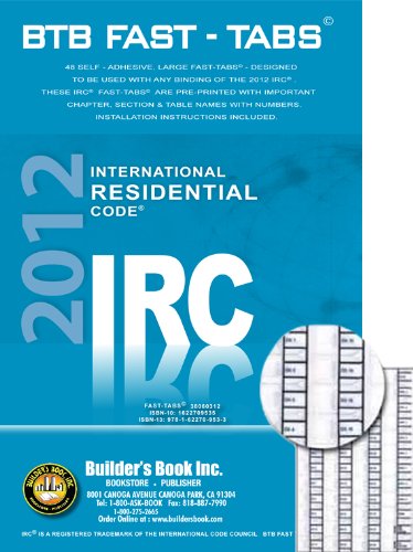 Book Cover 2012 International Residential Code (IRC) BTB Fast Tabs