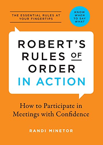 Book Cover Robert's Rules of Order in Action: How to Participate in Meetings with Confidence