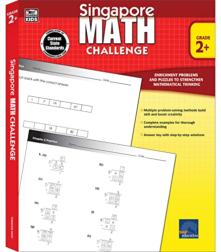 Book Cover Singapore Math | Common Core Challenge Workbook | 2nd–5th Grade, 352pgs