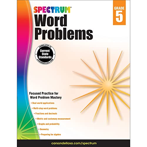 Book Cover Word Problems , Grade 5 (Spectrum)