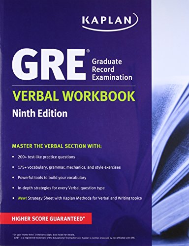 Book Cover GRE Verbal Workbook (Kaplan Test Prep)