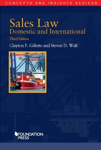 Book Cover Sales Law, Domestic and International, 3d (Concepts and Insights)