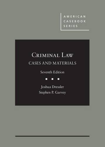 Book Cover Cases and Materials on Criminal Law (American Casebook Series)
