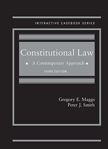 Book Cover Constitutional Law: A Contemporary Approach, 3d (Interactive Casebook Series)