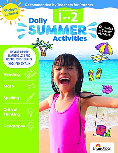 Book Cover Evan-Moor Daily Summer Activities, Between 1st Grade and 2nd Grade Activity Book; Summer Learning Workbook Activities