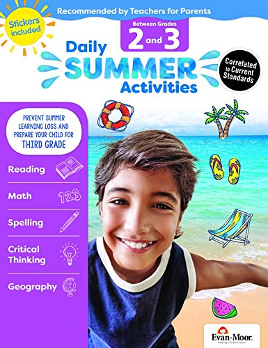 Book Cover Evan-Moor Daily Summer Activities, Between 2nd Grade & 3rd Grade Activity Book; Summer Bridge Activity Lessons for Kids