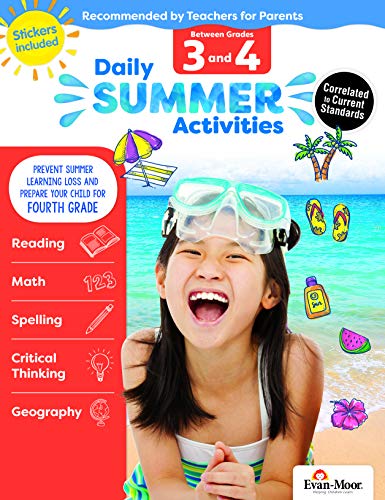 Book Cover Daily Summer Activities Moving from 3rd to 4th Gr: Moving from 3rd Grade to 4th Grade, Grades 3-4