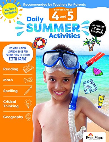 Book Cover Evan-Moor Daily Summer Activities, Between 4th Grade and 5th Grade Activity Book; Children's Summer Bridge Activities