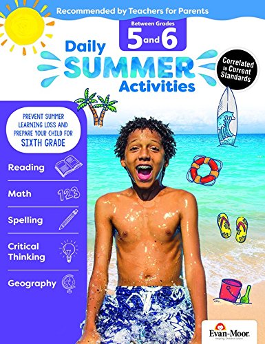 Book Cover Evan-Moor Daily Summer Activities, Between 5th Grade and 6th Grade Activity Book; Summer Bridge Activities for Children