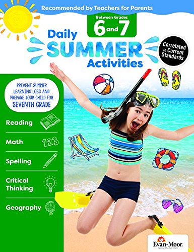 Book Cover Evan-Moor Daily Summer Activities, Between 6th Grade and 7th Grade Activity Book; Summer Bridge Activities Workbook