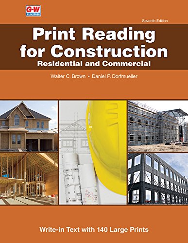 Book Cover Print Reading for Construction: Residential and Commercial