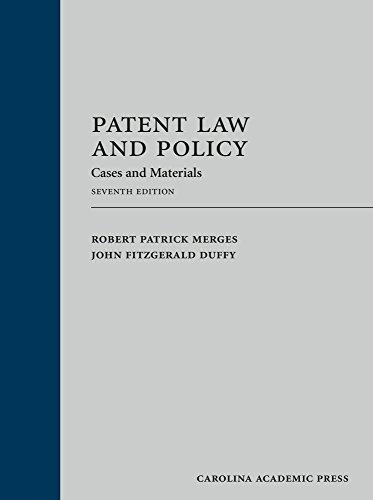 Book Cover Patent Law and Policy: Cases and Materials