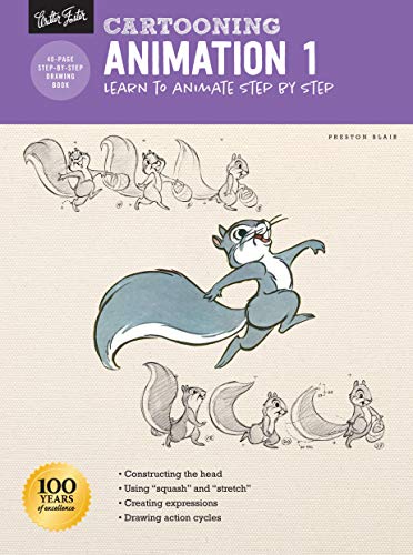 Book Cover Cartooning: Animation 1 with Preston Blair: Learn to animate step by step (How to Draw & Paint)