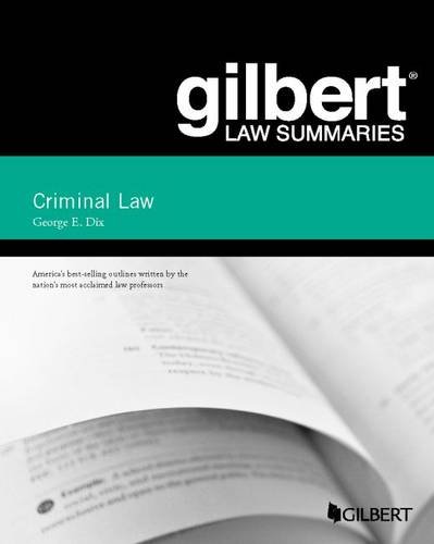 Book Cover Gilbert Law Summary on Criminal Law (Gilbert Law Summaries)