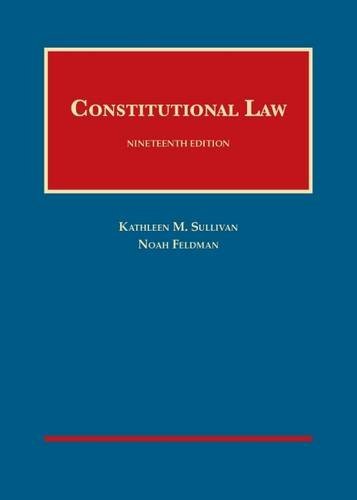 Book Cover Constitutional Law (University Casebook Series)