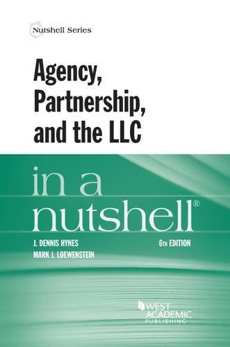 Book Cover Agency, Partnership, and the LLC in a Nutshell (Nutshells)