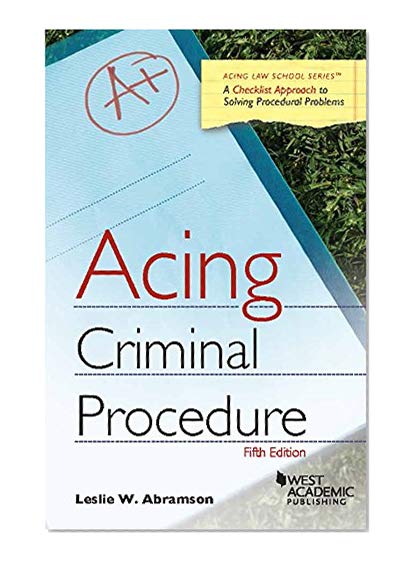 Book Cover Acing Criminal Procedure (Acing Series)