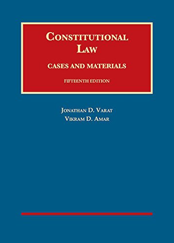 Book Cover Constitutional Law, Cases and Materials (University Casebook Series)