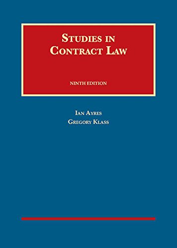 Book Cover Studies in Contract Law (University Casebook Series)