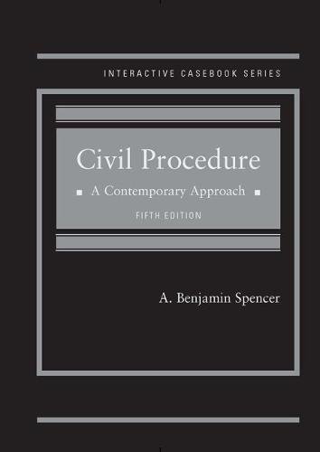 Book Cover Civil Procedure, A Contemporary Approach (Interactive Casebook Series)