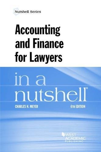 Book Cover Accounting and Finance for Lawyers in a Nutshell (Nutshells)