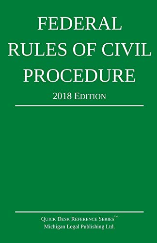 Book Cover Federal Rules of Civil Procedure; 2018 Edition: With Statutory Supplement