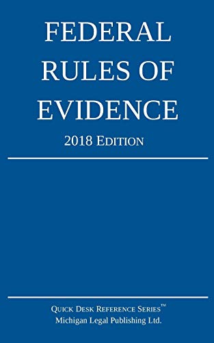 Book Cover Federal Rules of Evidence; 2018 Edition