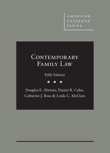 Book Cover Contemporary Family Law (American Casebook Series)