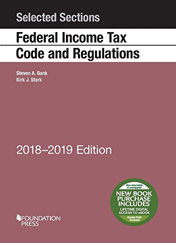 Book Cover Selected Sections Federal Income Tax Code and Regulations, 2018-2019 (Selected Statutes)