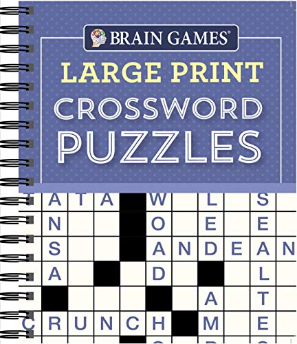 Book Cover Brain Games - Large Print Crossword Puzzles (Purple)