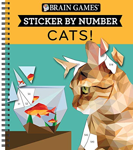 Book Cover Brain Games - Sticker by Number: Cats!