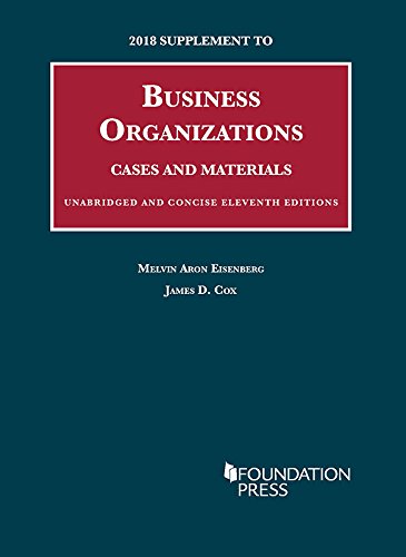Book Cover 2018 Supplement to Business Organizations, Cases and Materials, Unabridged and Concise, 11th (University Casebook Series)
