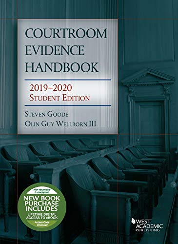 Book Cover Courtroom Evidence Handbook, 2019-2020 Student Edition (Selected Statutes)