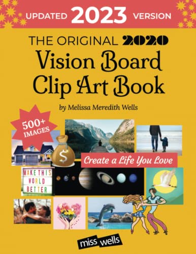 Book Cover 2020 Vision Board Clip Art Book