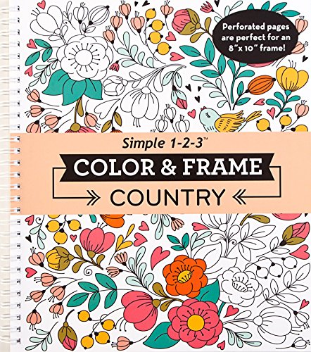 Book Cover Color & Frame - Country (Adult Coloring Book)