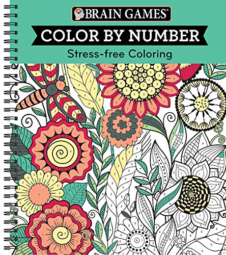 Book Cover Brain Games - Color by Number: Stress-Free Coloring (Green)