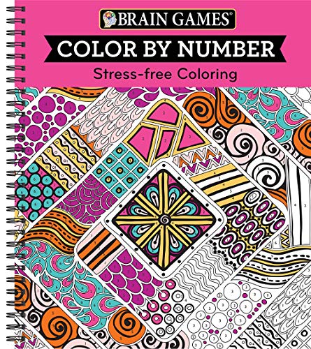 Book Cover Brain Games - Color by Number: Stress-Free Coloring (Pink)