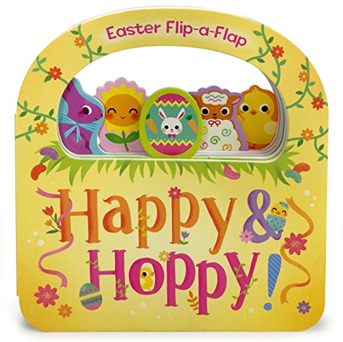 Book Cover Happy & Hoppy - Children's Flip-a-Flap Activity Board Book for Easter Baskets and Springtime Fun, Ages 1-5