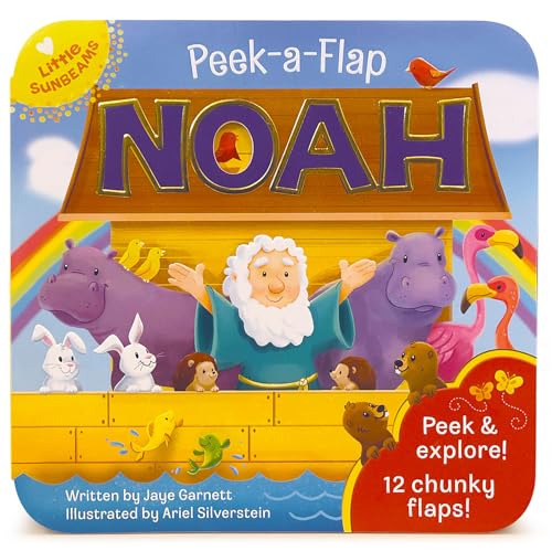 Book Cover Peek-a-Flap Noah - Children's Lift-a-Flap Board Book Gift for Easter, Christmas, Communion, Baptism, Birthdays, Ages 2-6 (Little Sunbeams)
