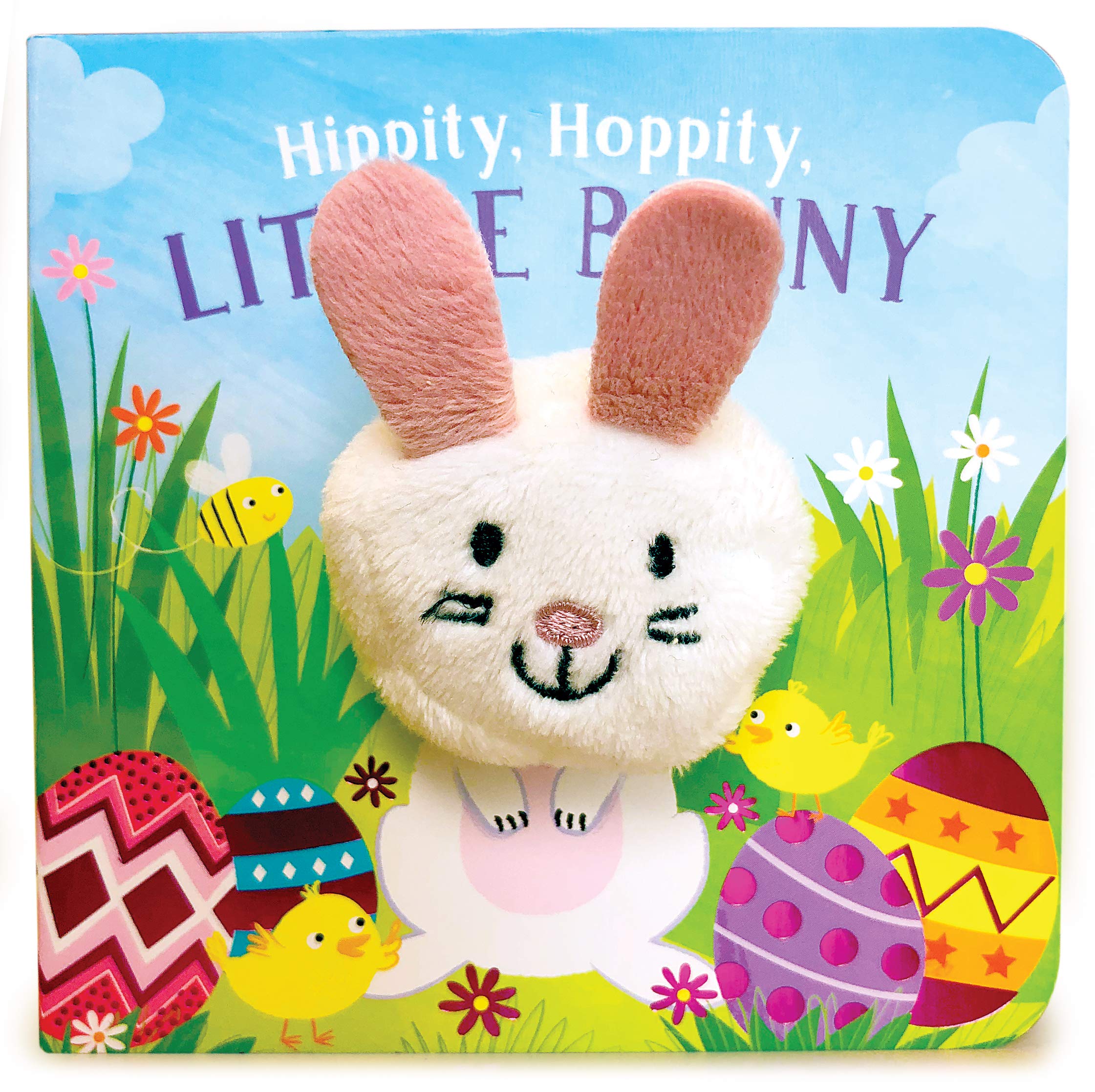 Book Cover Hippity, Hoppity, Little Bunny - Finger Puppet Board Book for Easter Basket Gifts or Stuffer Ages 0-3