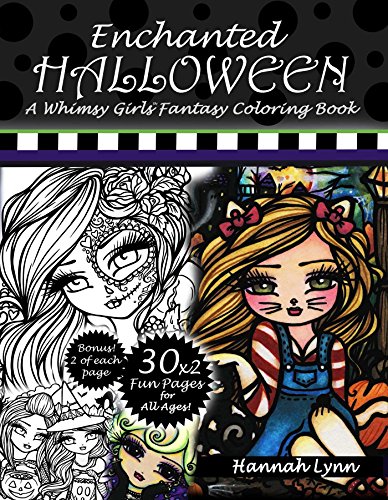 Book Cover Enchanted Halloween: A Whimsy Girls Fantasy Coloring Book