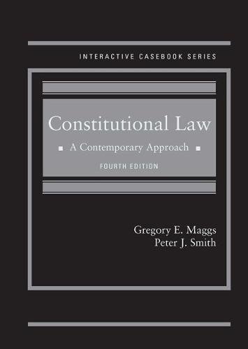 Book Cover Constitutional Law: A Contemporary Approach (Interactive Casebook Series)