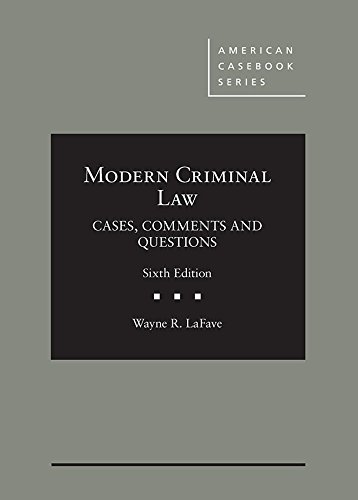 Book Cover Modern Criminal Law: Cases, Comments and Questions (American Casebook Series)