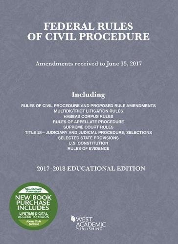 Book Cover Federal Rules of Civil Procedure, Educational Edition: 2017-2018 (Selected Statutes)