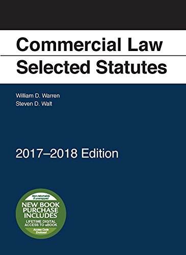 Book Cover Commercial Law, Selected Statutes, 2017-2018