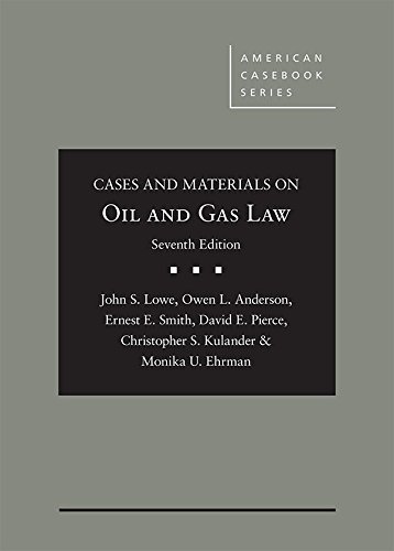 Book Cover Cases and Materials on Oil and Gas Law (American Casebook Series)