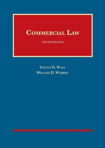 Book Cover Commercial Law (University Casebook Series)