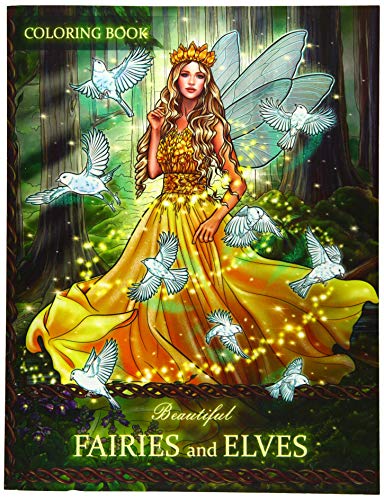 Book Cover Beautiful Fairies and Elves: Coloring Book For Experienced User (Stress Relief)