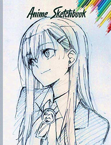 Book Cover Anime Sketchbook: 100 Blank Pages, 8.5 x 11, Sketch Pad for Drawing Anime Manga Comics, Doodling or Sketching