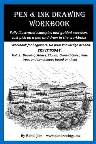 Book Cover Pen & Ink Drawing Workbook vol 3: Learn to Draw Pleasing Pen & Ink Landscapes
